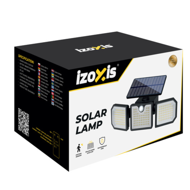 Izoxis Solar LED buitenlamp 167 leds 500 lumen met bewegingssensor, IP65 en afstandsbediening