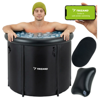 Trizand Opvouwbaar ijsbad 320 liter met 5-laagse isolatie, hoes, pomp en antislip mat