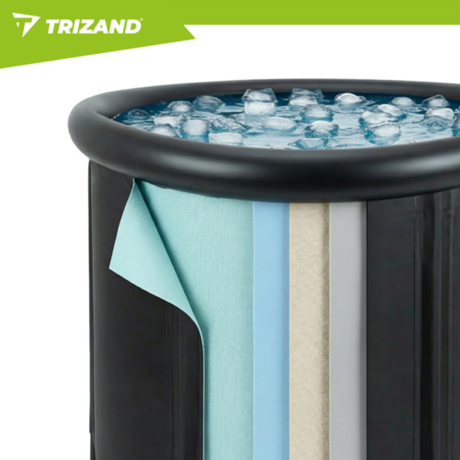 Trizand Opvouwbaar ijsbad 320 liter met 5-laagse isolatie, hoes, pomp en antislip mat