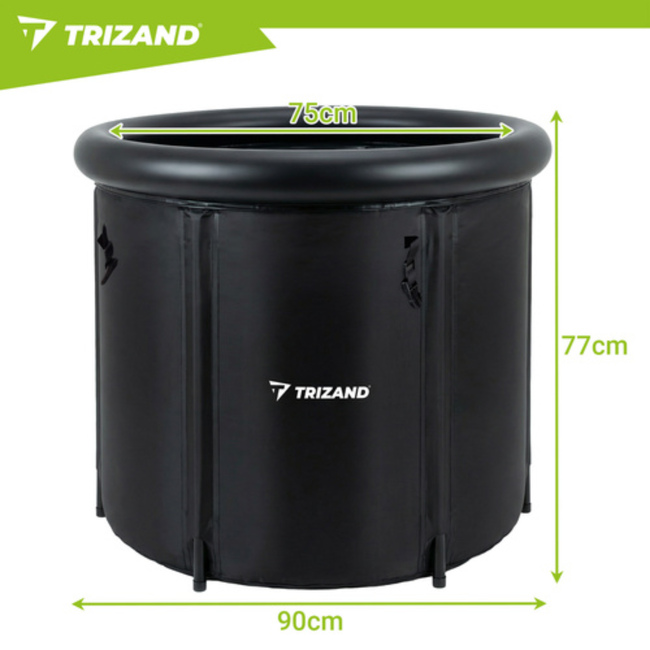 Trizand Opvouwbaar ijsbad 320 liter met 5-laagse isolatie, hoes, pomp en antislip mat