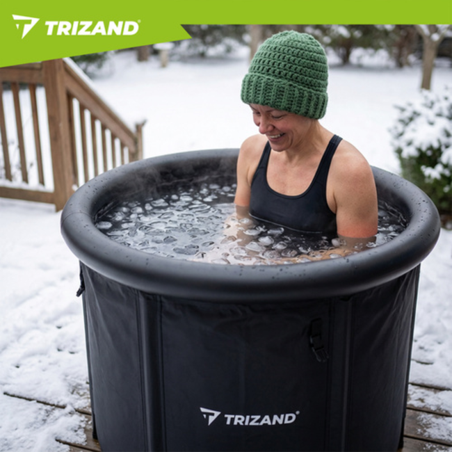 Trizand Opvouwbaar ijsbad 320 liter met 5-laagse isolatie, hoes, pomp en antislip mat