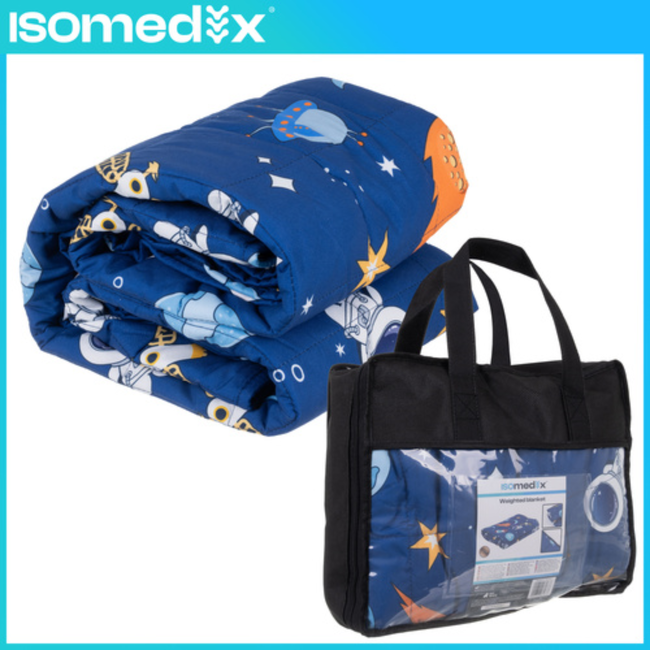 Isomedix Verzwaringsdeken voor kinderen 4 kg 100x150 met glasparels en 7-laagse opbouw