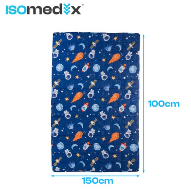 Isomedix Verzwaringsdeken voor kinderen 4 kg 100x150 met glasparels en 7-laagse opbouw
