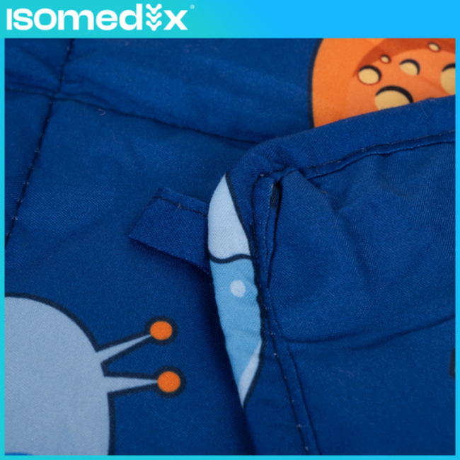 Isomedix Verzwaringsdeken voor kinderen 4 kg 100x150 met glasparels en 7-laagse opbouw