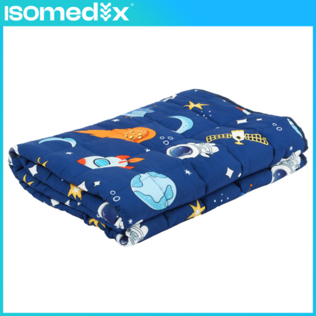 Isomedix Verzwaringsdeken voor kinderen 4 kg 100x150 met glasparels en 7-laagse opbouw