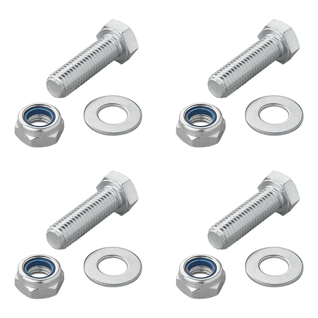 ProPlus Bevestigingsset voor steunpoot M12 x 40 mm met bouten, borgmoeren en ringen