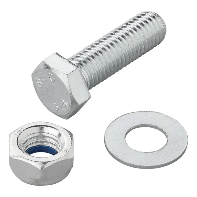 ProPlus Bevestigingsset voor steunpoot M12 x 40 mm met bouten, borgmoeren en ringen