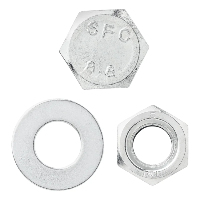 ProPlus Bevestigingsset voor steunpoot M12 x 40 mm met bouten, borgmoeren en ringen