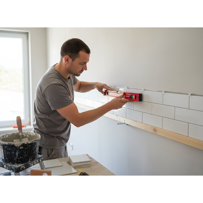 GEKO Aluminium waterpas 500 mm met sterke magneet, 2 libellen en rubber eindkappen