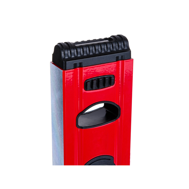 GEKO Aluminium waterpas 600 mm met sterke magneet, 2 libellen en rubber eindkappen