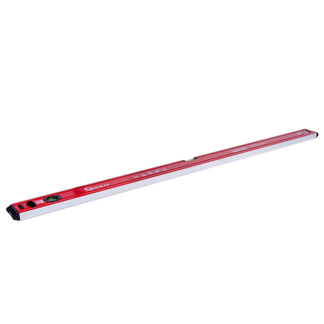 GEKO Aluminium waterpas 1000 mm met sterke magneet en dubbele libel voor precisiewerk