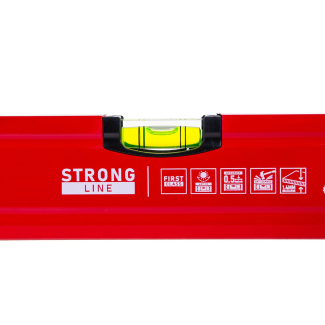 GEKO Aluminium waterpas 1000 mm met sterke magneet en dubbele libel voor precisiewerk