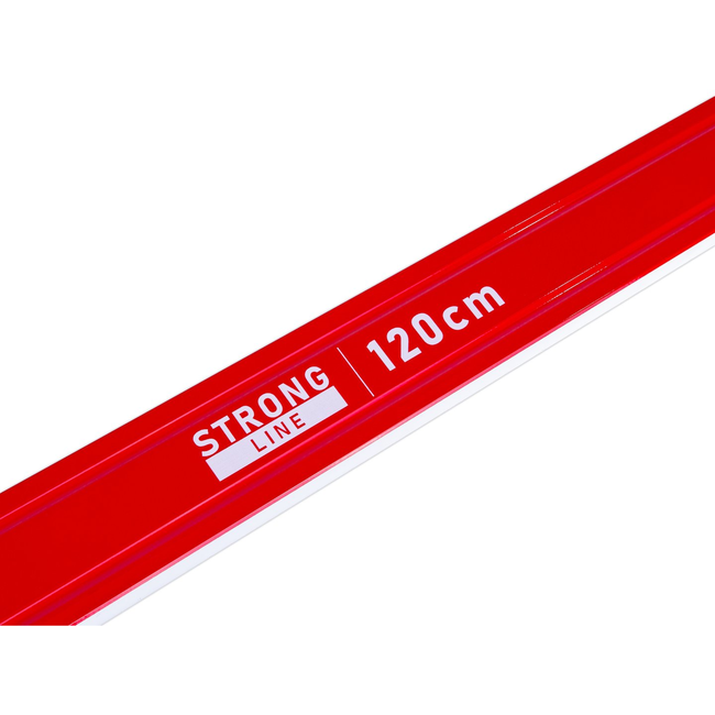 GEKO Professionele aluminium waterpas 120 cm, 0,5 mm per meter, magneet en schokdoppen