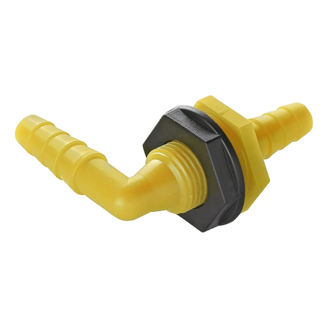 ProPlus Haakse watertankdoorvoer - 10x12 mm - Hittebestendig tot 85°C - Polypropyleen