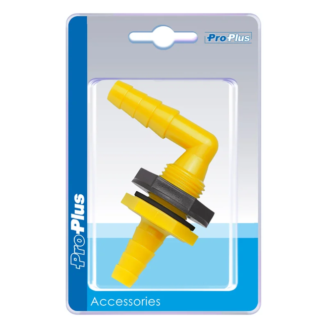 ProPlus Watertank doorvoer haaks - barstdruk 7 bar - temperatuurbestendig 85°C - zwart - Ø 10 x 12 mm