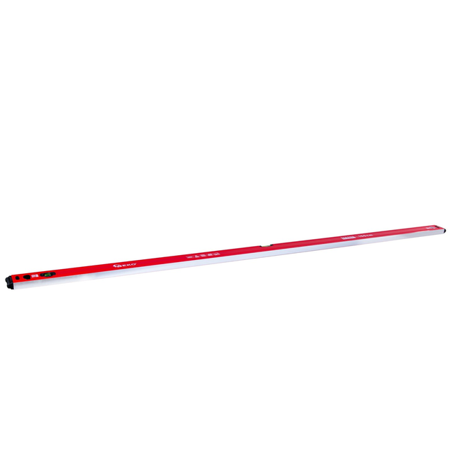 GEKO Aluminium waterpas 150 cm met magneet, 2 libellen en schokdoppen, rood