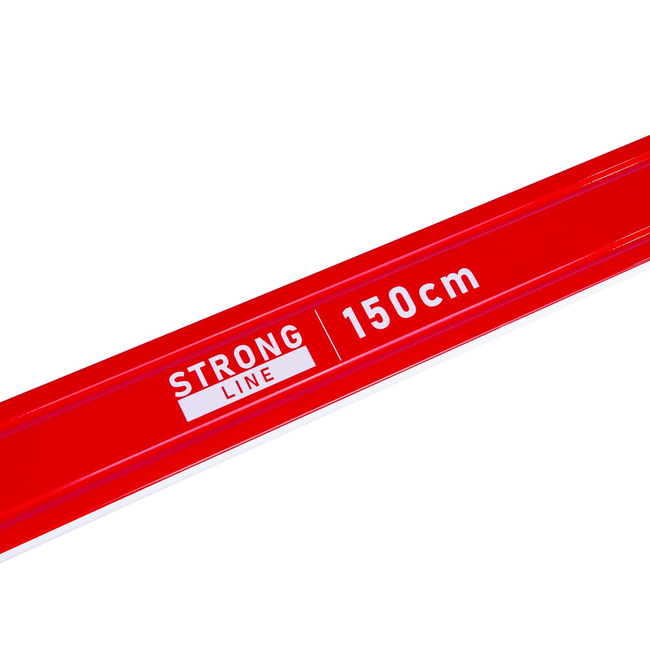 GEKO Aluminium waterpas 150 cm met magneet, 2 libellen en schokdoppen, rood