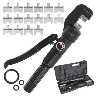 GEKO Hydraulische kabelperstang 4-70 mm² tot 6 ton, 14 persmatrijzen en koffer