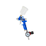 GEKO Mini HVLP verfspuit met bovenbeker 125 ml, 0,8 mm en drukregelaar met manometer 1/4 duim