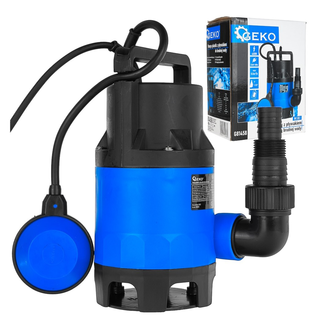 GEKO Dompelpomp vuil water 400 W met vlotter, 8000 l/uur, 5 m opvoerhoogte, IPX8