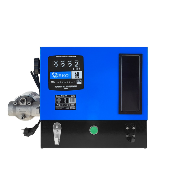 GEKO Dieselpomp set box 60 l/min, 550 W met debietmeter, filter en automatisch vulpistool voor tank en vat