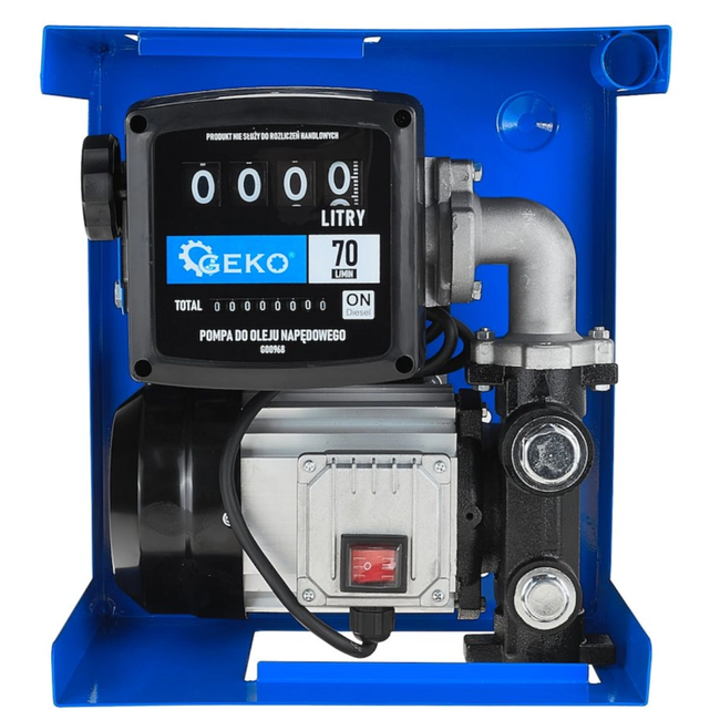 GEKO Dieselpomp set 70 l/min 900 W met teller, automatisch vulpistool en slangen 2 m en 4 m