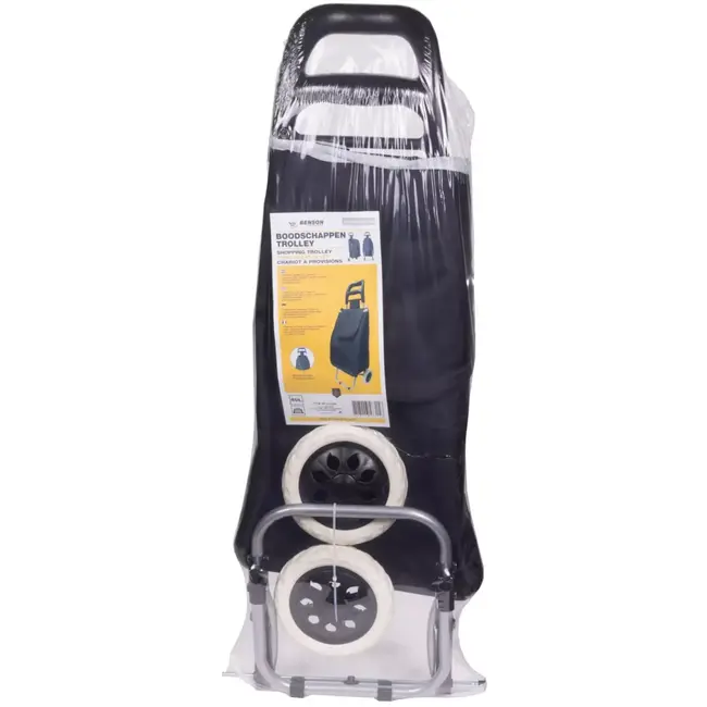 Benson Kleurrijke boodschappentrolley - 25 kg draagkracht - 40 liter - 96 x 34 x 21 cm