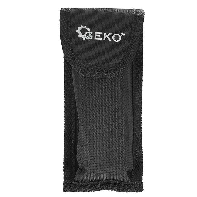 GEKO Multigereedschap met mes, zaag, schroevendraaiers en zaklamp, inclusief etui voor klus en camping