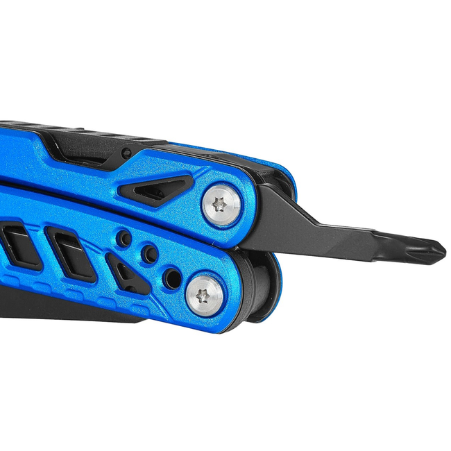 GEKO Multigereedschap met tang, mes, zaag en gordelsnijhaak, met etui voor camping en auto