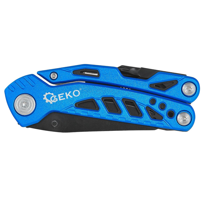 GEKO Multigereedschap met tang, mes, zaag en gordelsnijhaak, met etui voor camping en auto