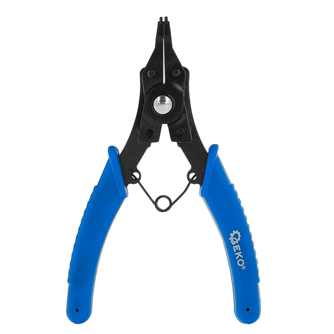 GEKO Borgringtang 160 mm met 4 punten 2 recht, 45° en 90°, voor montage en demontage seegerringen