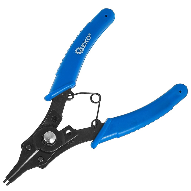 GEKO Borgringtang 160 mm met 4 punten 2 recht, 45° en 90°, voor montage en demontage seegerringen