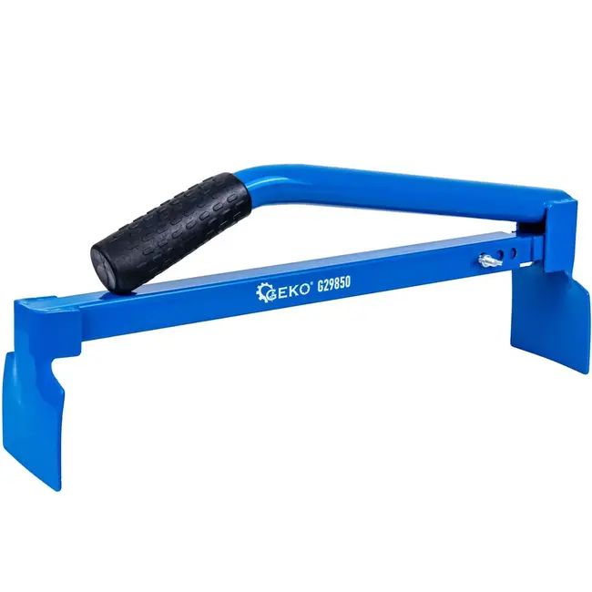 GEKO Verstelbare baksteen- en blokkenklem 40–67 cm, stalen bek en antislip handgreep