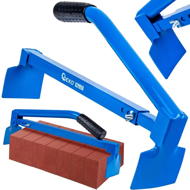 GEKO Verstelbare baksteen- en blokkenklem 40–67 cm, stalen bek en antislip handgreep