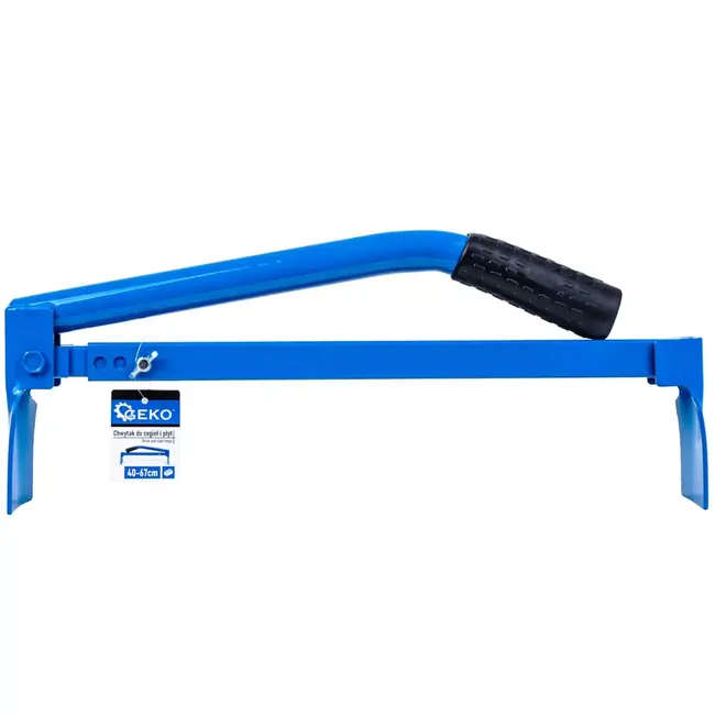 GEKO Verstelbare baksteen- en blokkenklem 40–67 cm, stalen bek en antislip handgreep