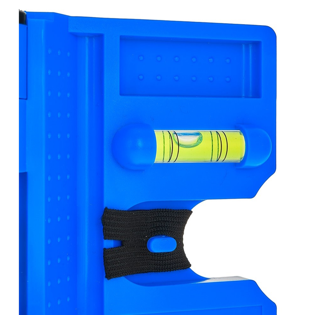 GEKO Scharnierende magnetische palenwaterpas met elastische band en 3 libellen