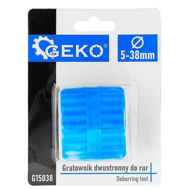 GEKO Dubbelzijdige buisontbramer 5-38 mm, ontbraamt binnen en buiten snel voor strakke koppelingen