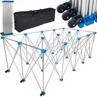 GEKO Inklapbare werktafel - Max tegels 230 x 118 x 85 cm - Tot 1000 kg - Met wielen en hoes