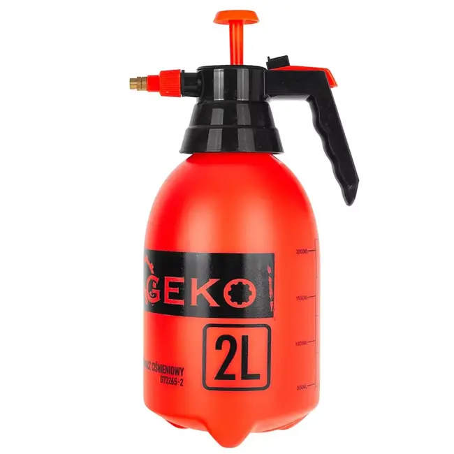 GEKO Handdrukspuit 2 liter - Oranje - Met verstelbare sproeikop