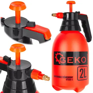 GEKO Handdrukspuit 2 liter - Oranje - Met verstelbare sproeikop