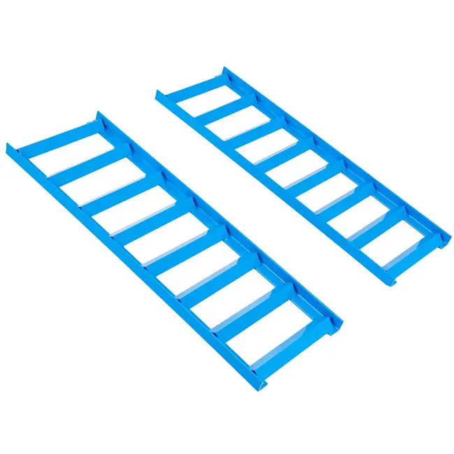 GEKO Set oprijplaat verlengers 80 cm, 26 cm breed, met montagehaak, staal 3 mm