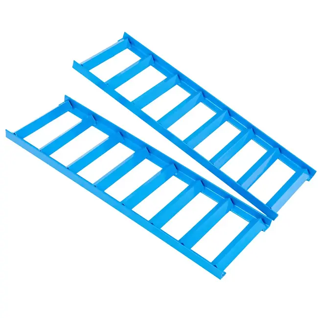 GEKO Set oprijplaat verlengers 80 cm, 26 cm breed, met montagehaak, staal 3 mm