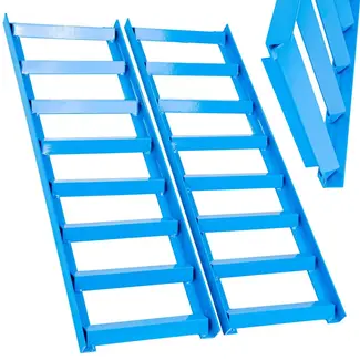 GEKO Set oprijplaat verlengers 80 cm, 26 cm breed, met montagehaak, staal 3 mm