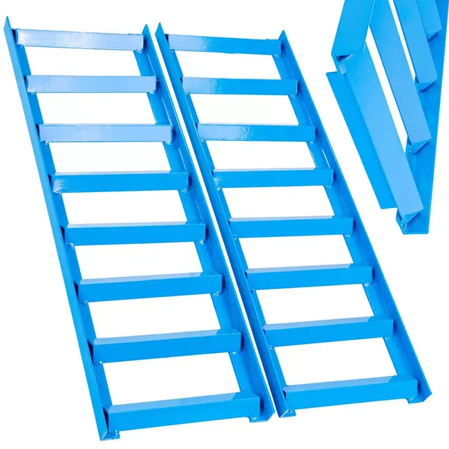 GEKO Set oprijplaat verlengers 80 cm, 26 cm breed, met montagehaak, staal 3 mm