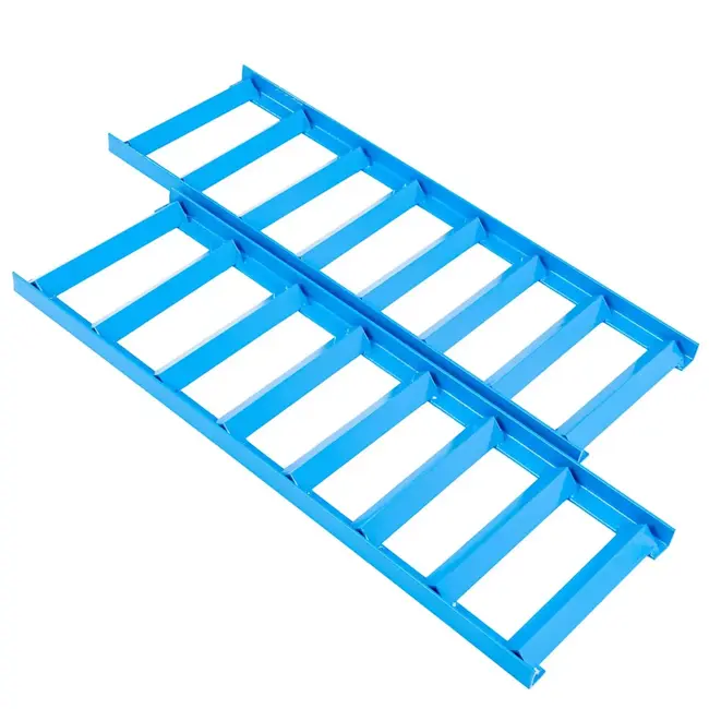 GEKO Set oprijplaat verlengers 80 cm, 26 cm breed, met montagehaak, staal 3 mm