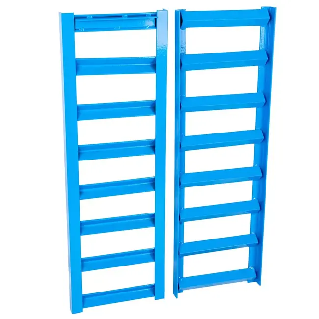 GEKO Set oprijplaat verlengers 80 cm, 26 cm breed, met montagehaak, staal 3 mm