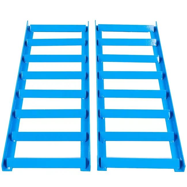 GEKO Set oprijplaat verlengers 80 cm, 26 cm breed, met montagehaak, staal 3 mm