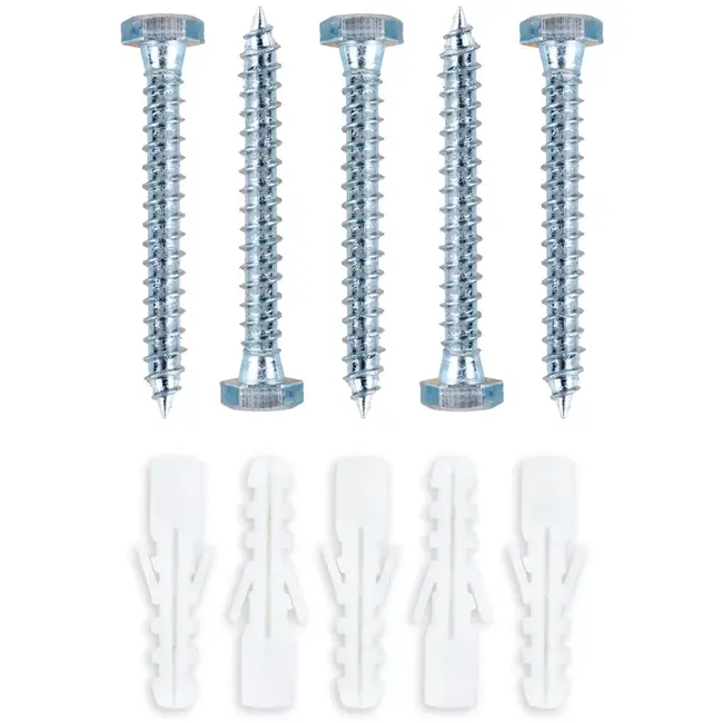 GEKO Metalen wandrek met 4 gereedschapssleuven en 2 legplanken, verstelbaar 7 niveaus