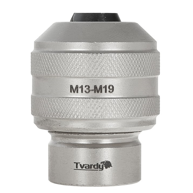Tvardy Tapadapter 1/2" voor M13-M19 draadtappen van CrV staal, gekartelde grip, voor ratel en machine