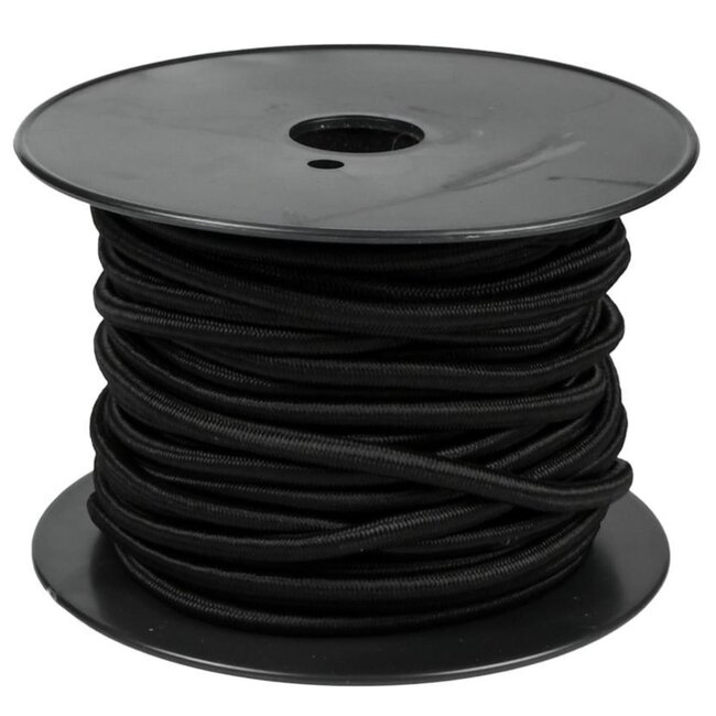 Benson Elastiek op rol - 8 mm - 20 meter - zwart - weerbestendig en duurzaam